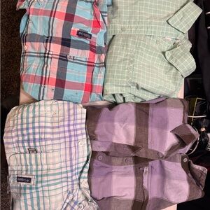 Columbia PFG and Plaid Button-Down Shirts - Blue, Green, Purple